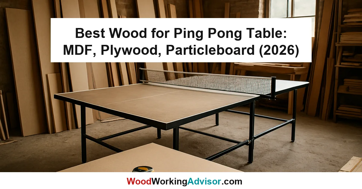 Best Wood for Ping Pong Table: MDF, Plywood, Particleboard (2026)