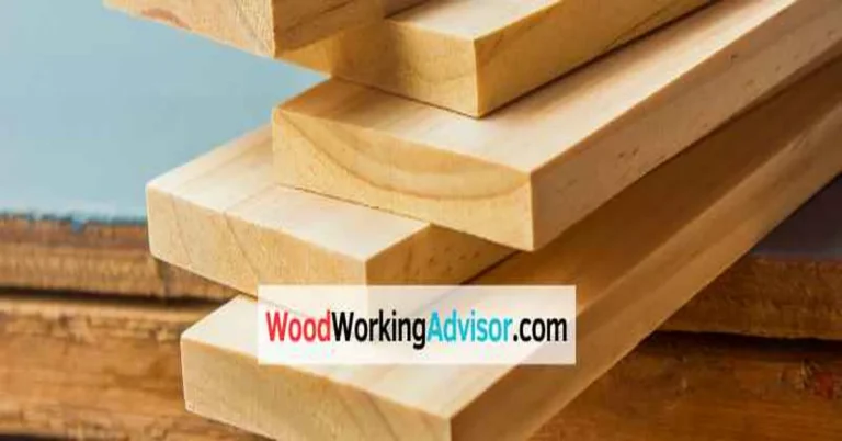 Stack of hardwood boards illustrating the board foot formula: thickness x width x length