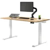 Desky dual-motor sit-stand desk in white ash wood