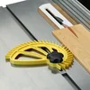 Hedgehog spiral featherboard clamped to a table saw to prevent kickback