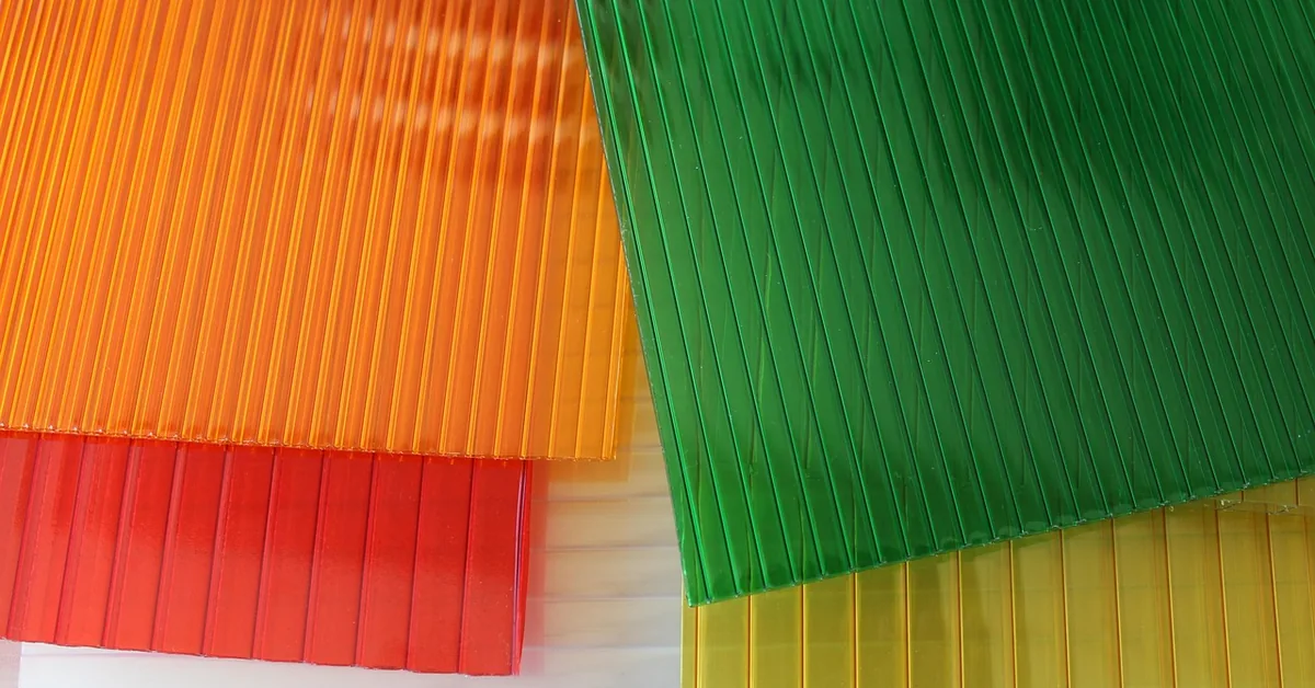 Transparent plastic sheet material layers