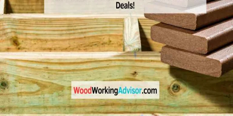 Stack of pressure treated deck boards