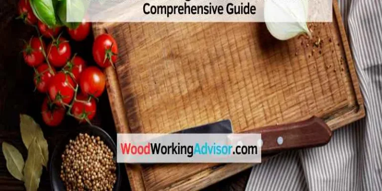 Acacia wood cutting board with vegetables