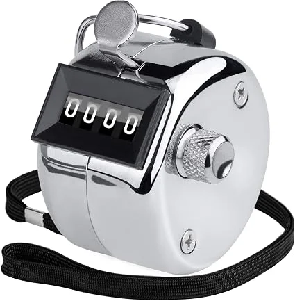 KTRIO metal handheld tally counter, 4-digit mechanical clicker