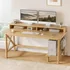 LUSHF solid oak computer desk, 60 inch