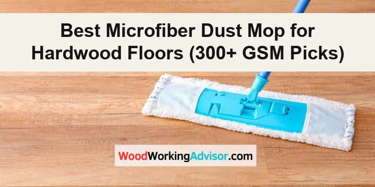 Microfiber dust mop head on a hardwood floor, best pick for trapping dust without scratching
