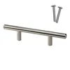 Rok brushed nickel euro style cabinet handles