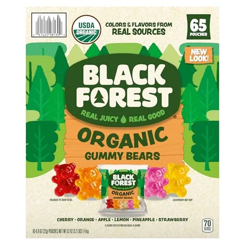Black Forest USDA Organic Gummy Bears - 65 Pouches