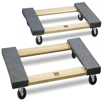 WEN 1320 lbs capacity hardwood furniture moving dolly, two pack