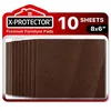 X-PROTECTOR Heavy Duty 8x6 inch felt pads for heavy furniture on hardwood floors