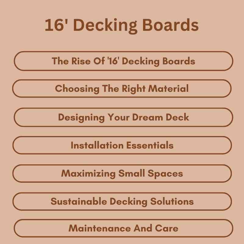 16' Decking Boards