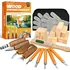 23-piece wood carving knife set with basswood blocks