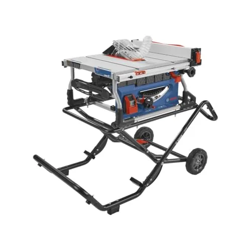 BOSCH GTS15-10 10 Inch Portable Jobsite Table Saw with Gravity-Rise Wheeled Stand