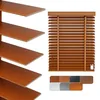 2 inch real wood horizontal blinds with natural wood grain
