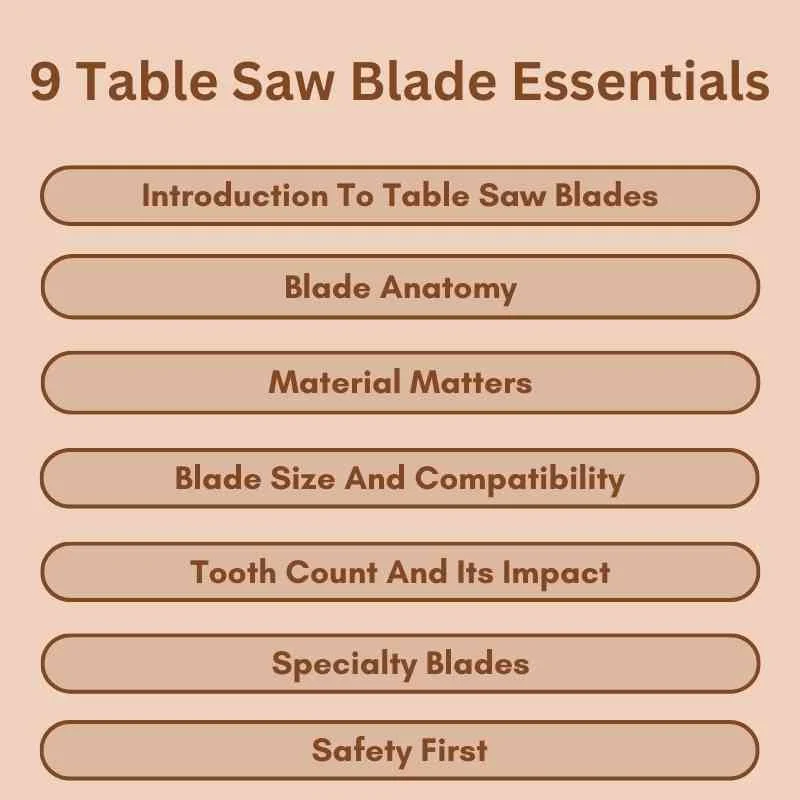 9-inch table saw blade showing tooth configuration