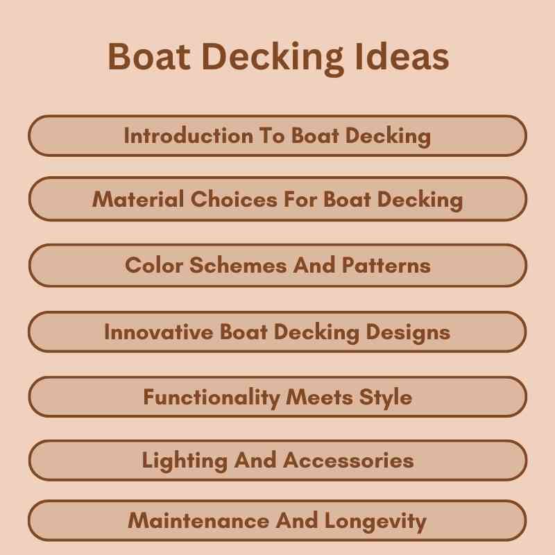 Boat Decking Ideas