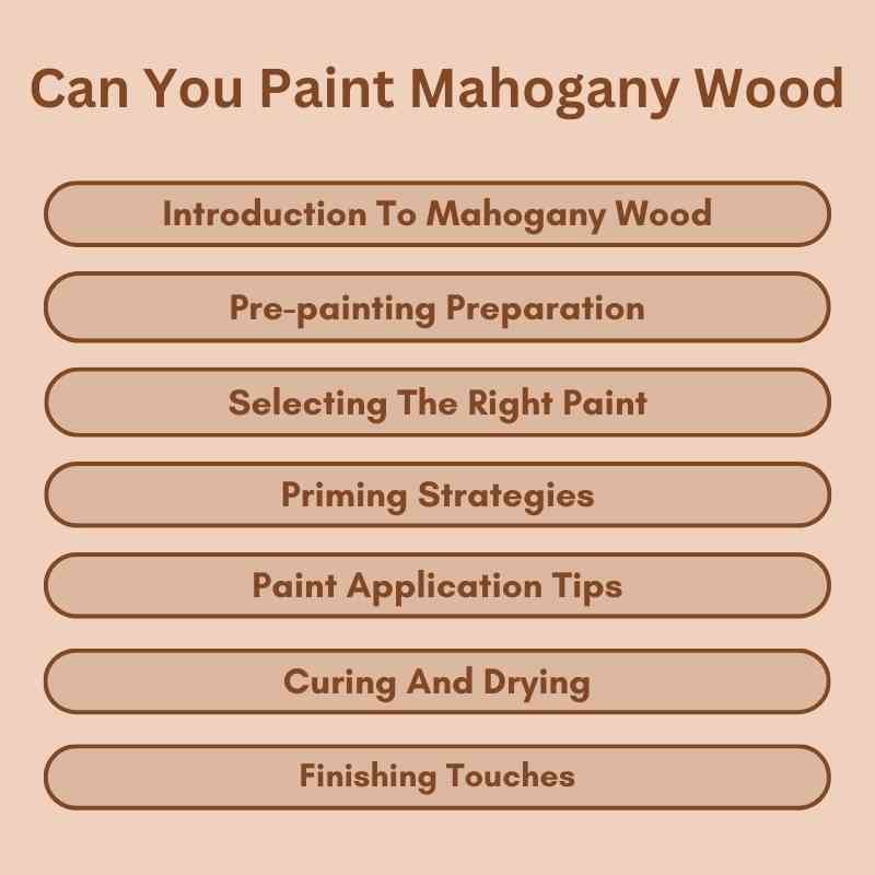 Can You Paint Mahogany Wood