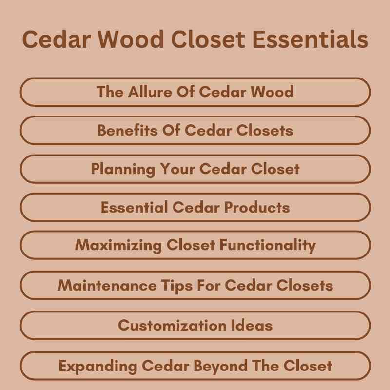 Cedar Wood Closet Essentials