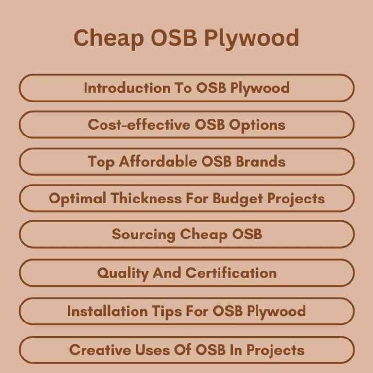 Cheap OSB Plywood: Top Affordable Picks for Your Project