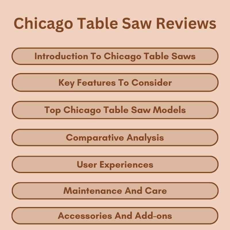 Chicago Table Saw Reviews