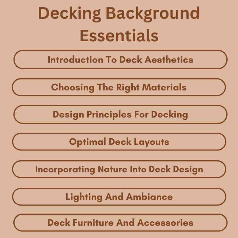 Decking Background Essentials