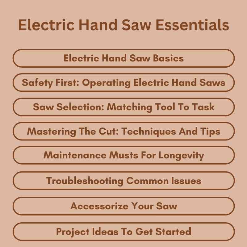 Electric Hand Saw Essentials