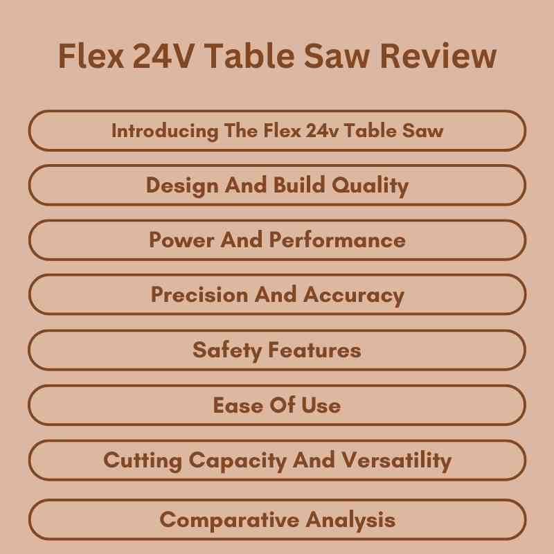 Flex 24V Table Saw Review
