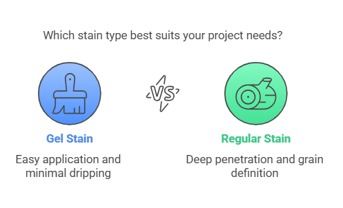 Gel Stain vs Regular Stain