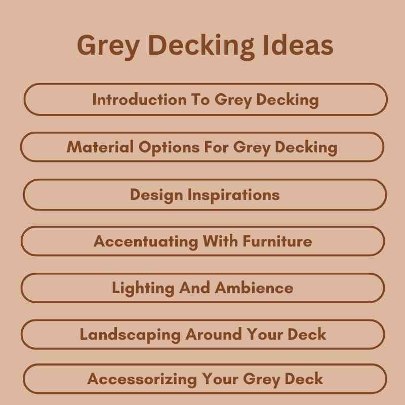 Grey Decking Ideas