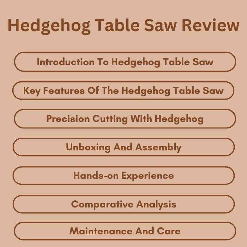 Hedgehog Table Saw Review