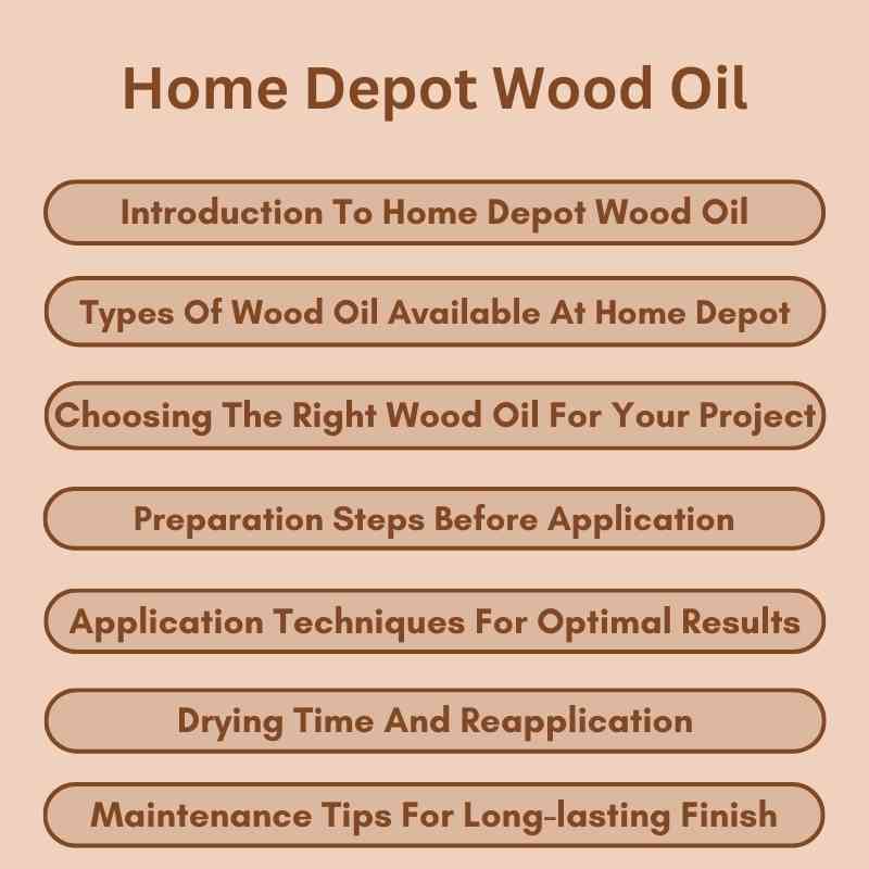 Home Depot Wood Oil