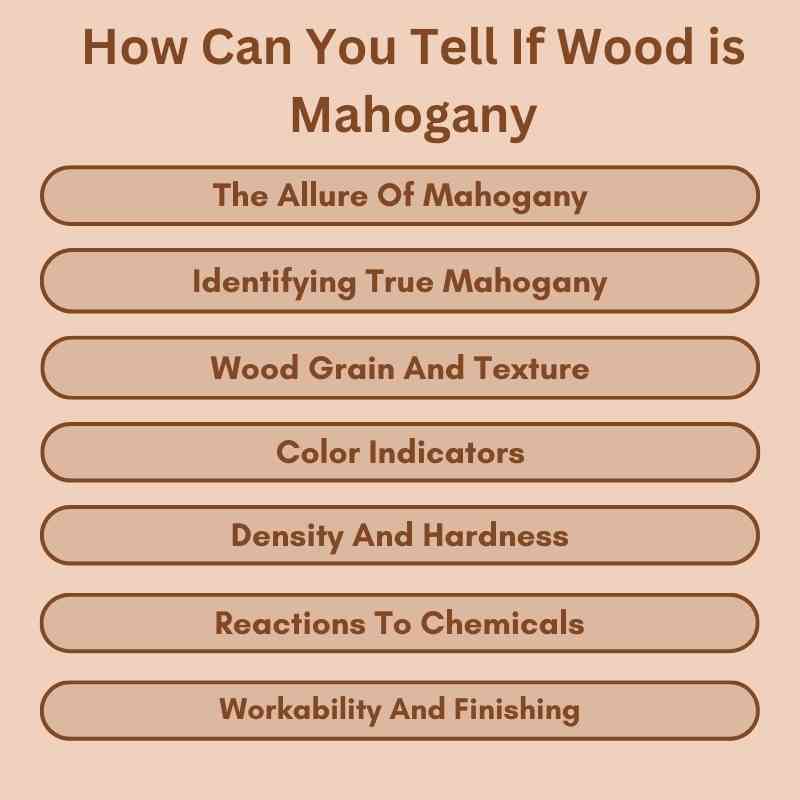 How Can You Tell If Wood is Mahogany