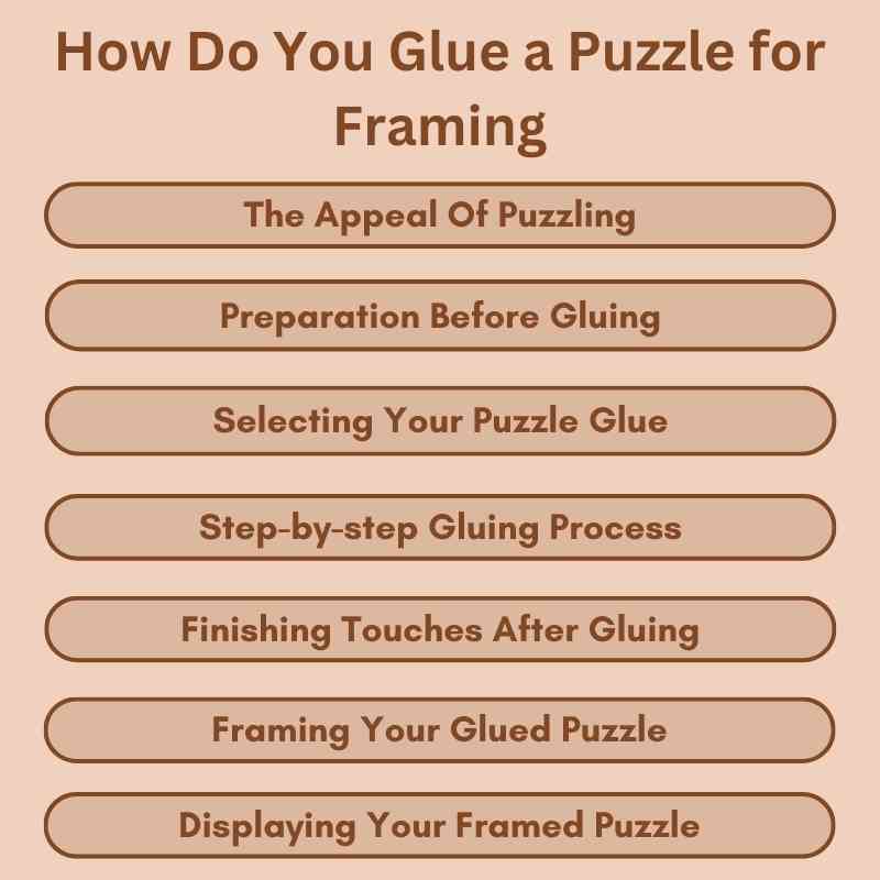 How Do You Glue a Puzzle for Framing