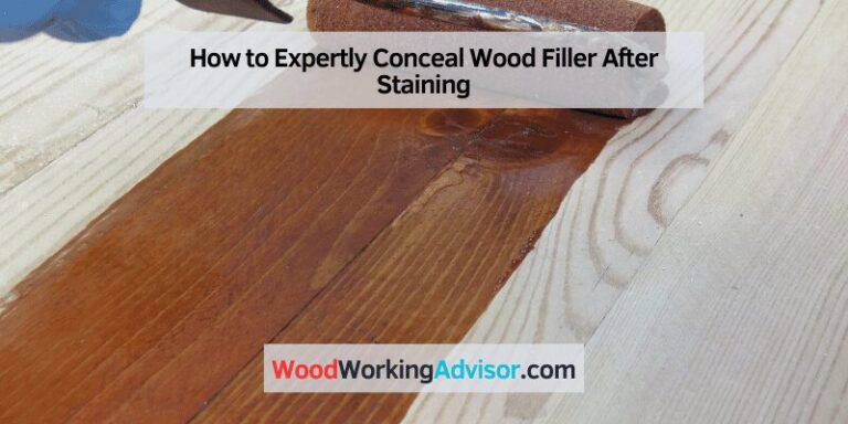 how to hide wood filler after staining