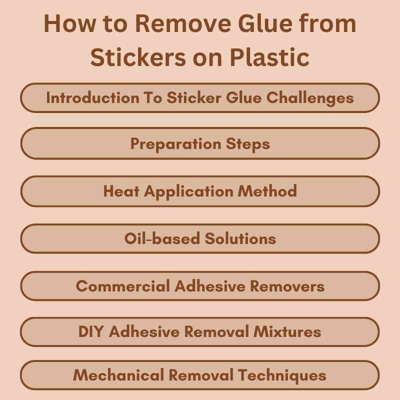 How to Remove Glue from Stickers on Plastic