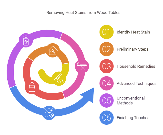 How to Remove Heat Stains from Wood Table
