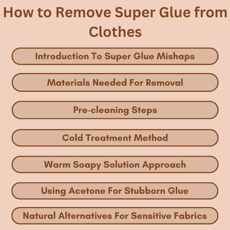How to Remove Super Glue from Clothes