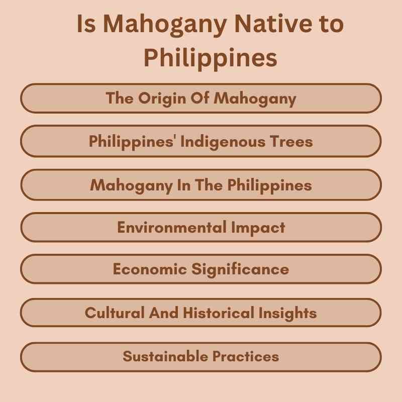 Is Mahogany Native to Philippines