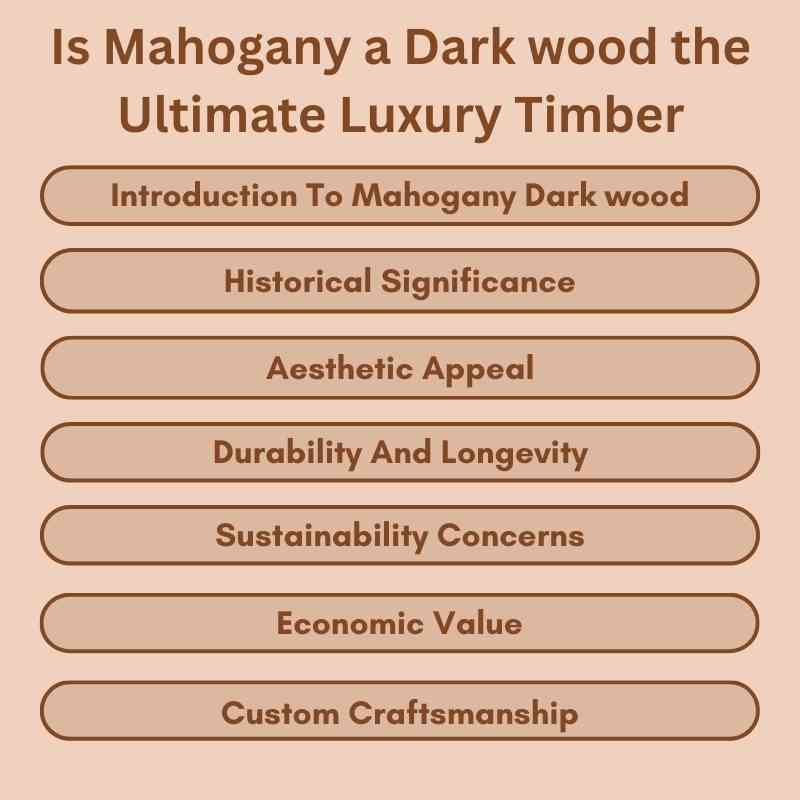 Is Mahogany a Dark wood the Ultimate Luxury Timber