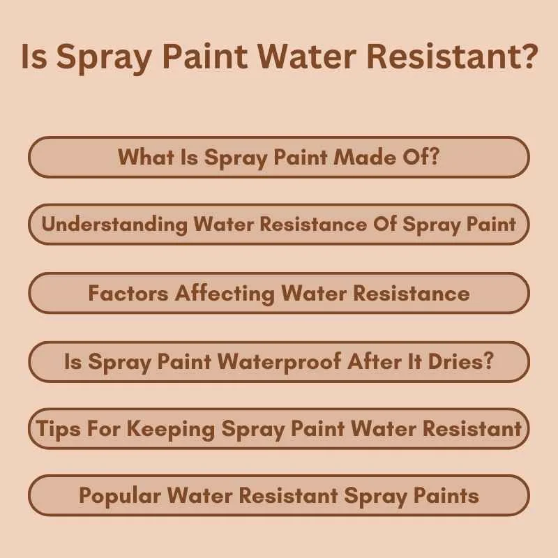 Close-up of spray paint can spraying acrylic paint, which is water-resistant once fully cured