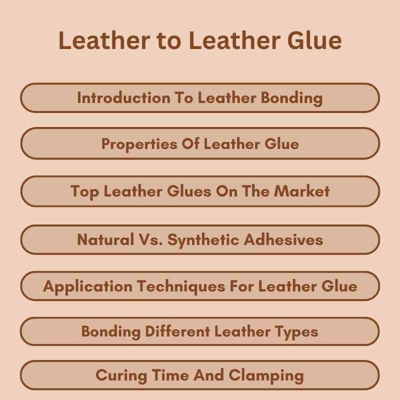 Leather to Leather Glue
