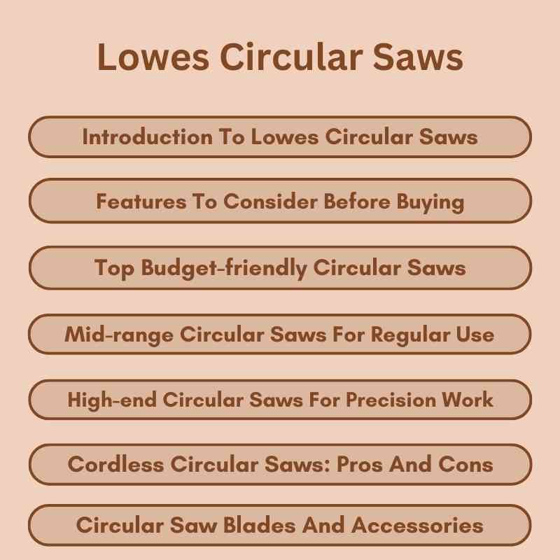 Lowes Circular Saws
