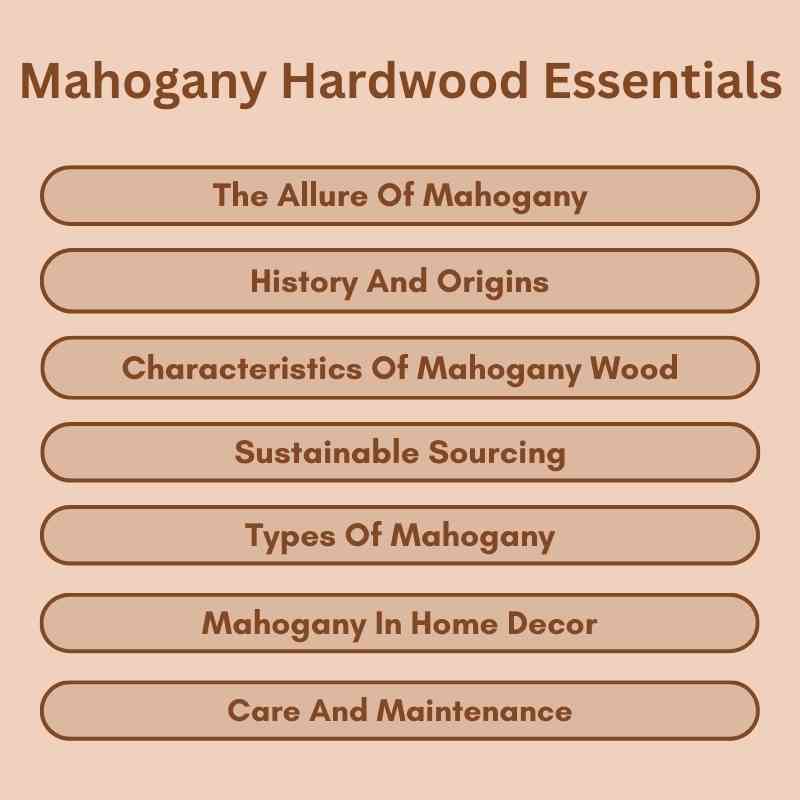 Mahogany Hardwood Essentials