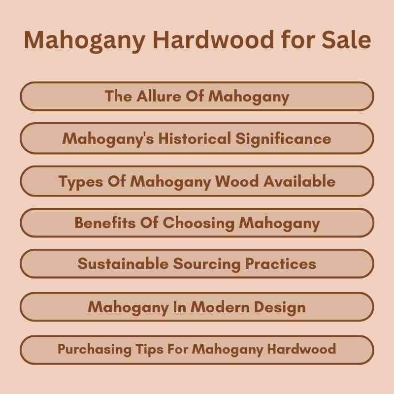 Mahogany Hardwood for Sale