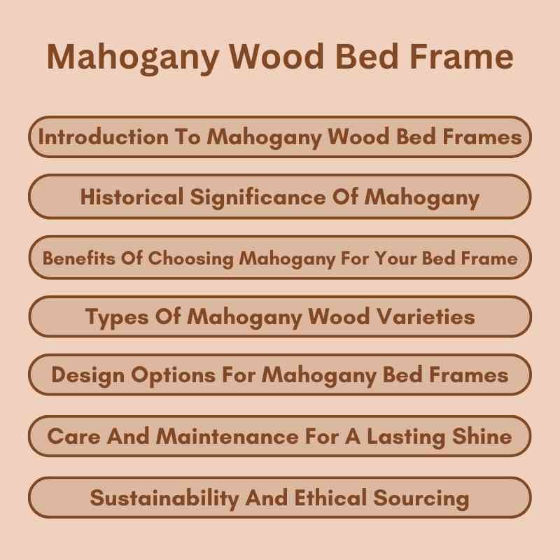 Mahogany Wood Bed Frame