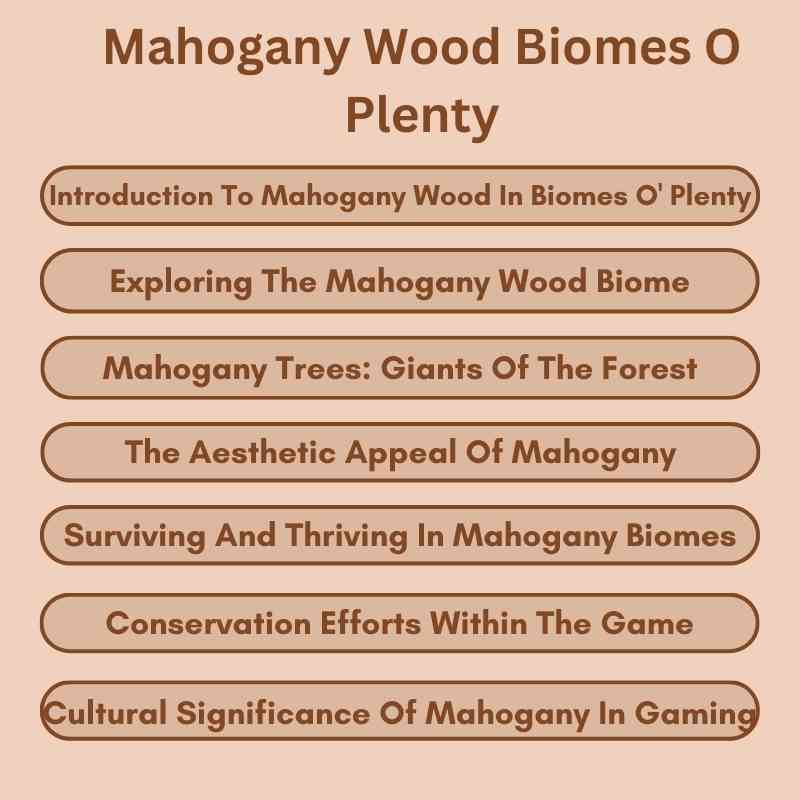 Mahogany Wood Biomes O Plenty
