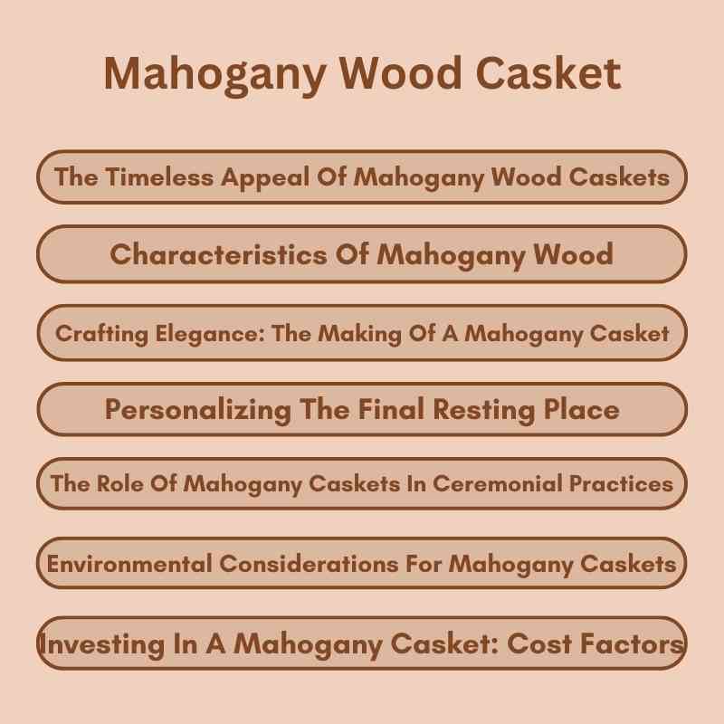 Mahogany Wood Casket