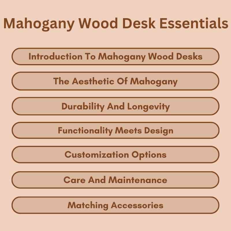 Mahogany Wood Desk Essentials