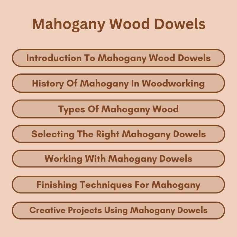 Mahogany Wood Dowels
