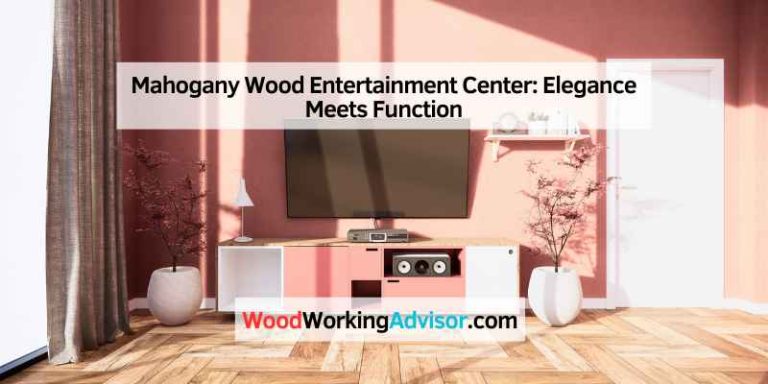 Mahogany Wood Entertainment Center